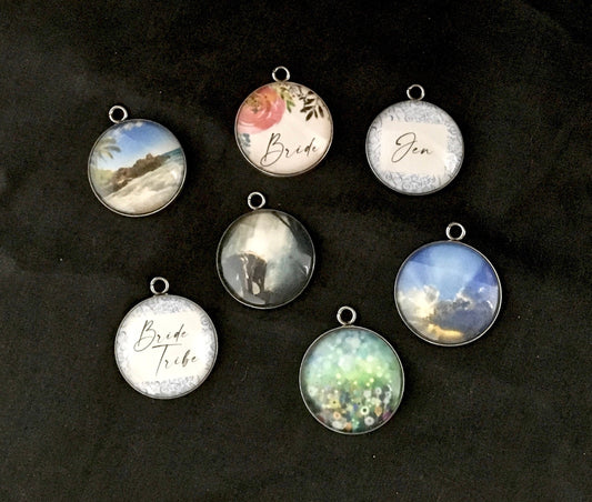Custom Picture Charm, Custom Photo Charm, Personalized Charm, Custom Design Charm, Custom Message Charm, Jewelry Making, 25mm Cabochon