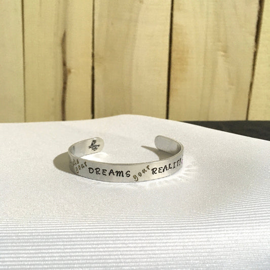 Personalized Metal Stamped Cuff Bracelet, Custom Cuff Bracelet, Hand Stamped Bracelet, Custom Inspirational Bracelet, Encouragement Bracelet