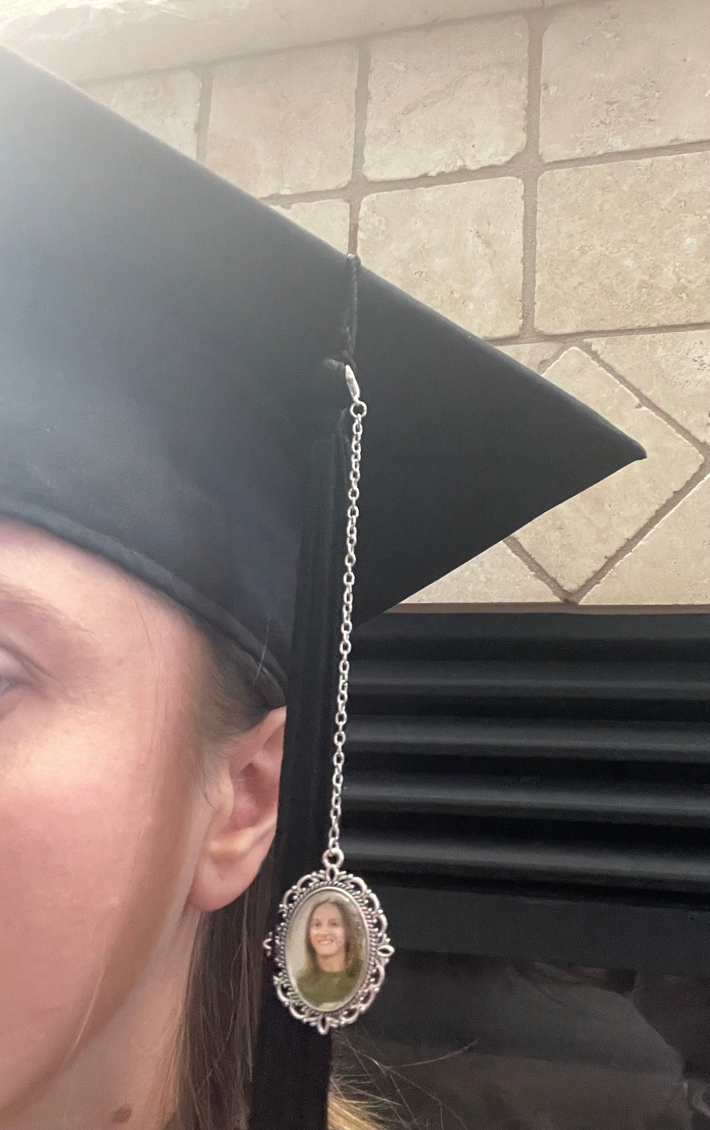 Graduation Cap Photo Charm, Graduation Gift Memory Chain, Tassel Memorial Charm, Graduation Mortarboard Decoration, Grad Memorial Charm