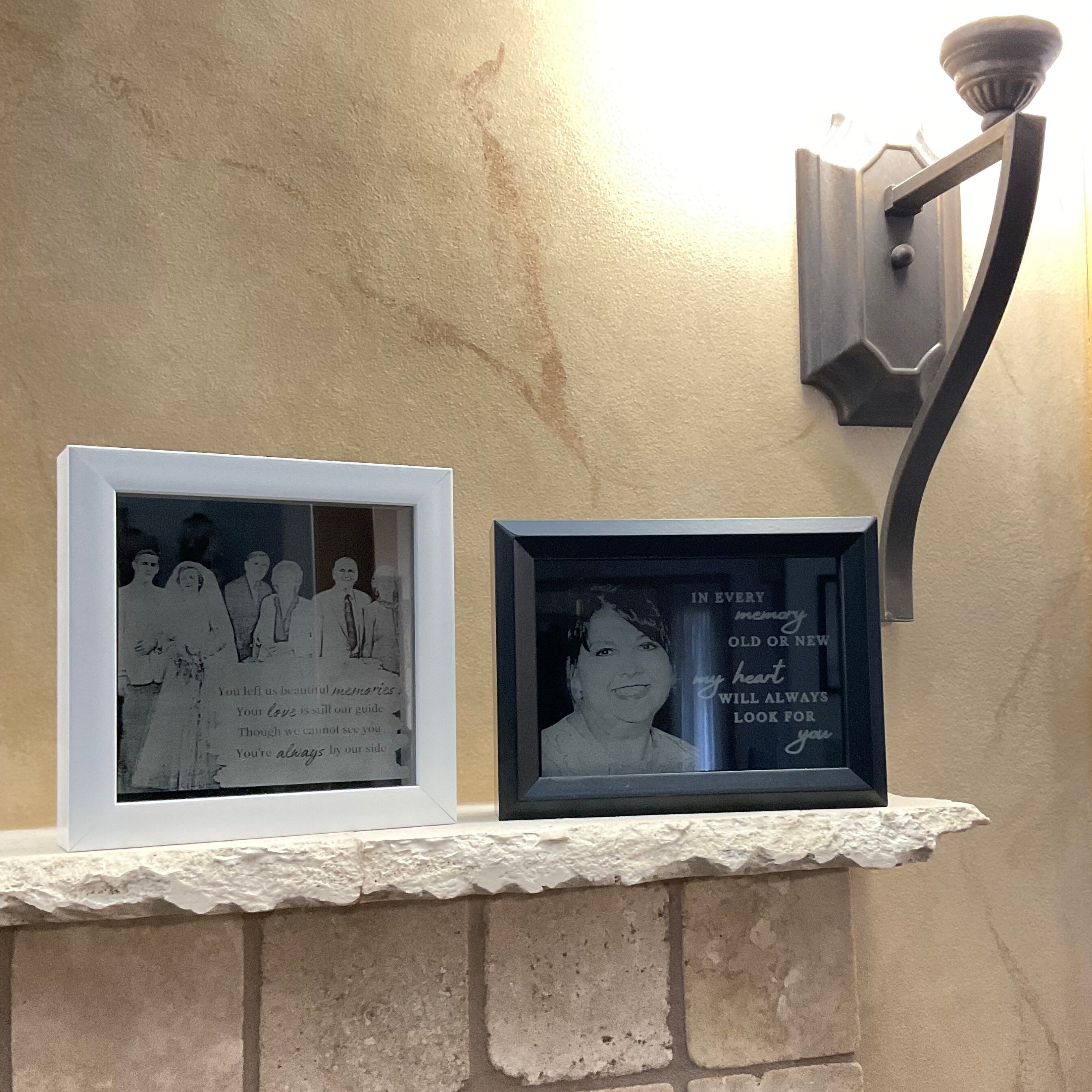 Etched Essence Memorial Shadow Box | Etched Glass Memorial Shadow Box ...