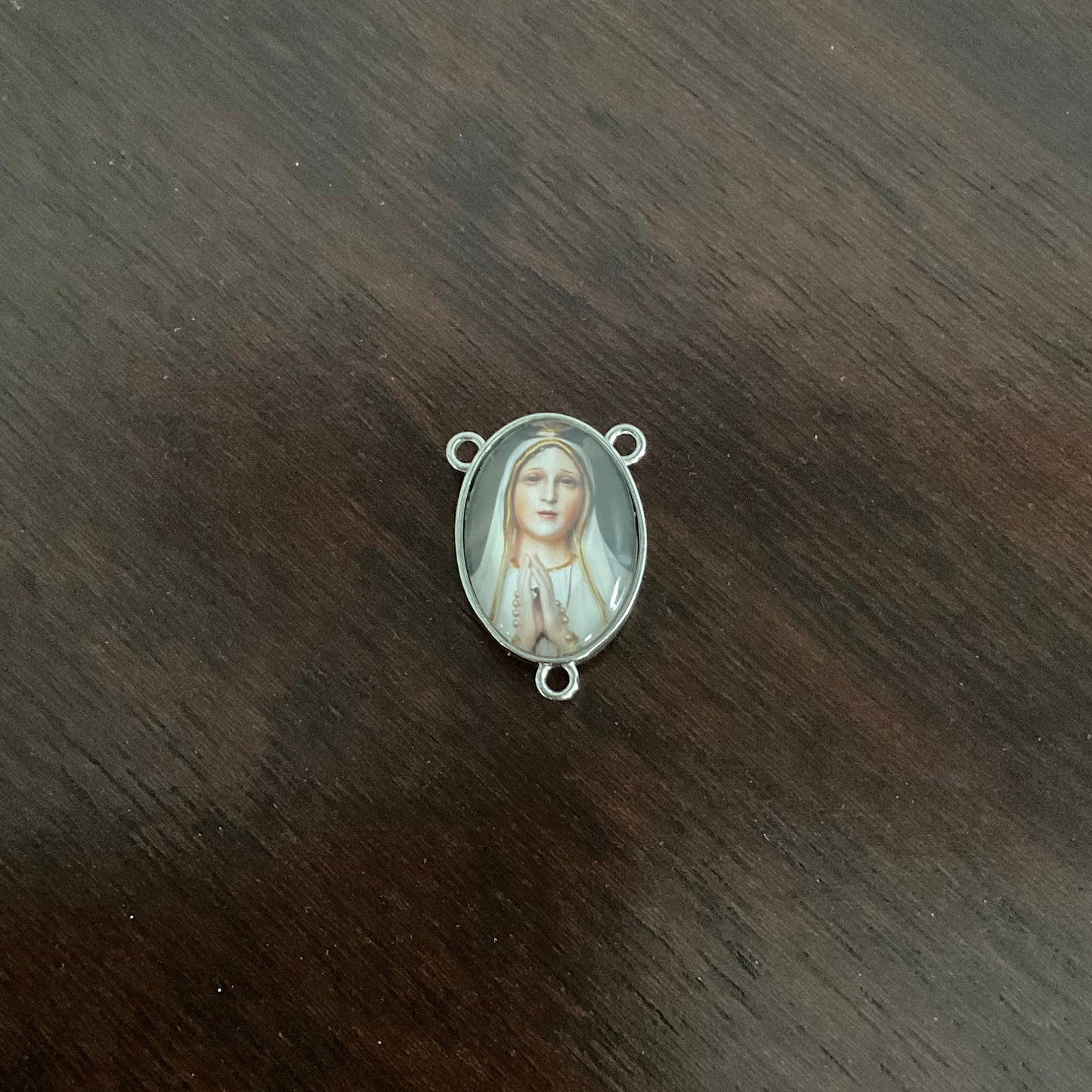 Custom Rosary Parts, Memorial Photo Rosary Charm, Photo Charm Rosary Making, Jewelry Making Photo Connector, Double-sided Rosary Centerpiece