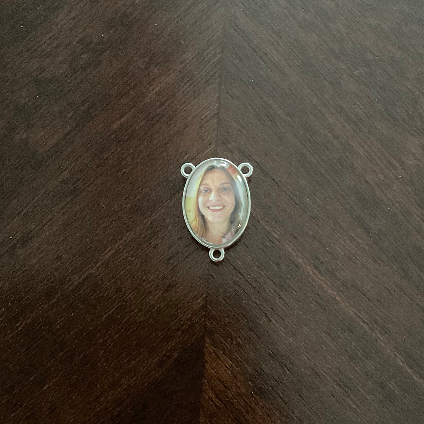 Custom Rosary Parts, Memorial Photo Rosary Charm, Photo Charm Rosary Making, Jewelry Making Photo Connector, Double-sided Rosary Centerpiece