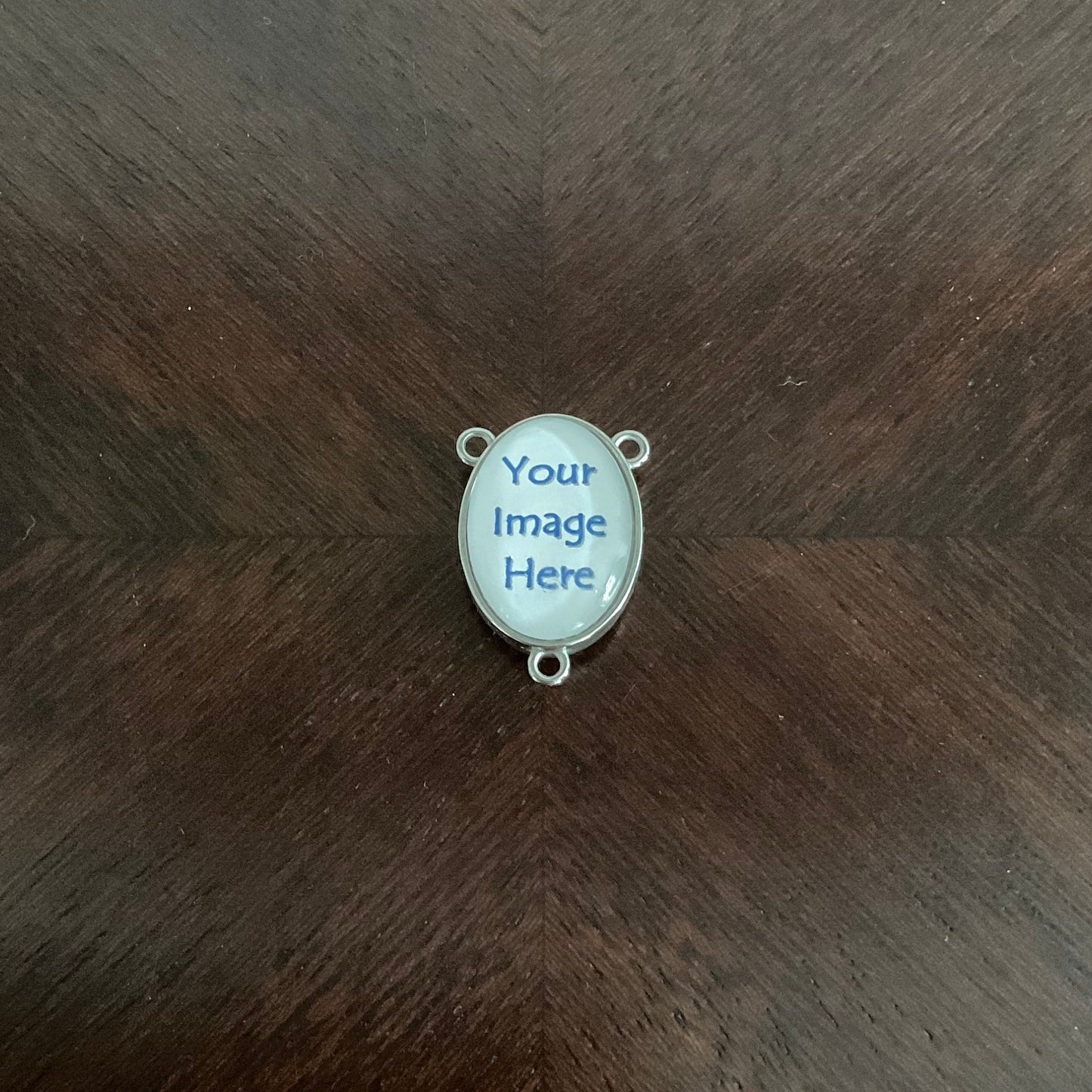 Custom Rosary Parts, Memorial Photo Rosary Charm, Photo Charm Rosary Making, Jewelry Making Photo Connector, Double-sided Rosary Centerpiece