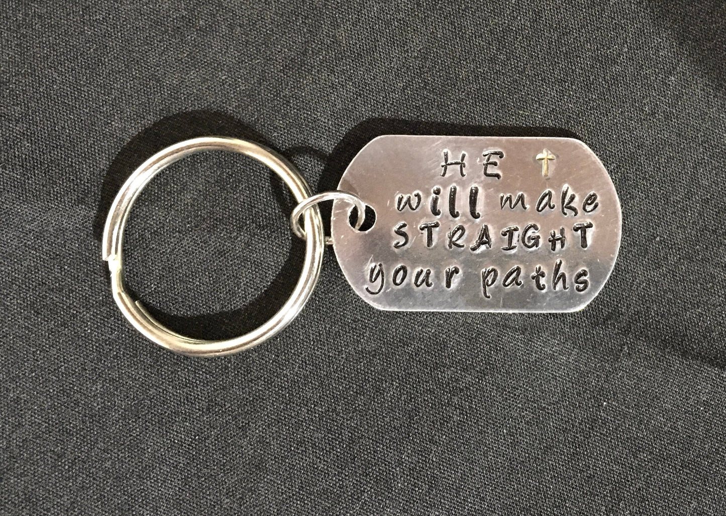 Personalized Metal Stamped Keychain, Custom Metal Stamped Keychain, Custom Message Keychain, Personalized Metal Keychain, Custom Keyring