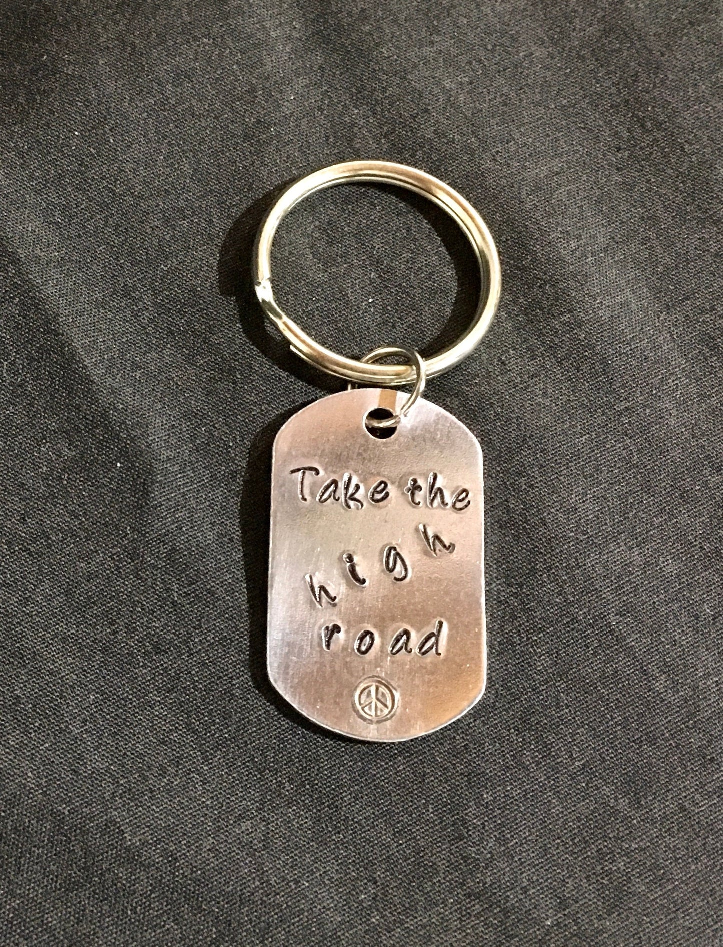 Personalized Metal Stamped Keychain, Custom Metal Stamped Keychain, Custom Message Keychain, Personalized Metal Keychain, Custom Keyring