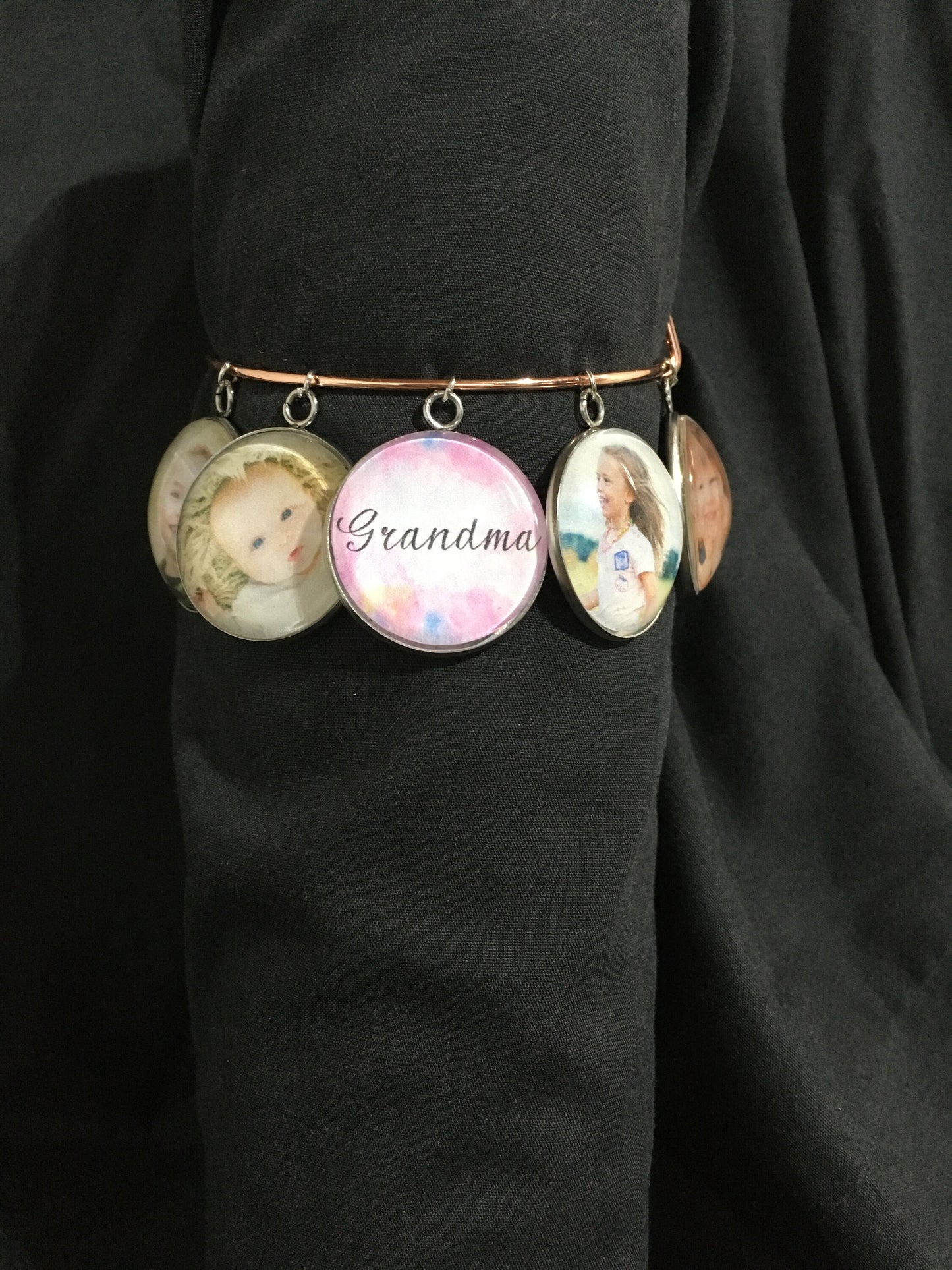 Photo Charm Bracelet, Custom Picture Bracelet, Personalized Bracelet, Custom Message Bracelet, Custom Charm Bracelet, Cabochon