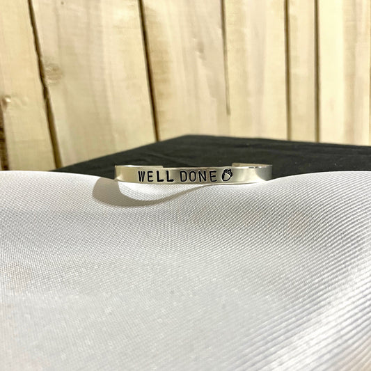 Sterling Silver Bracelet Personalized, Metal Stamped Silver Cuff Bracelet, Custom Cuff Bracelet, Hand Stamped Bracelet, Stamped Cuff