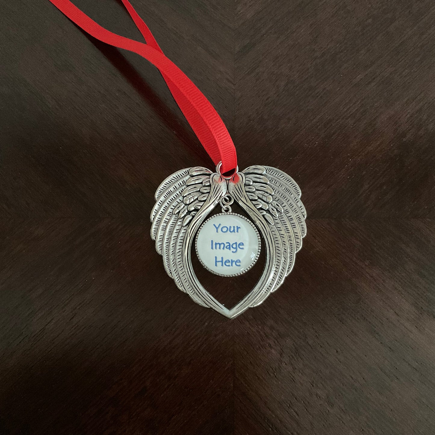 Personalized Memorial Photo Ornament, Angel Wing Ornament, Memory Ornament, Bereavement Ornament, Christmas Sympathy, Angel Wing Memorial