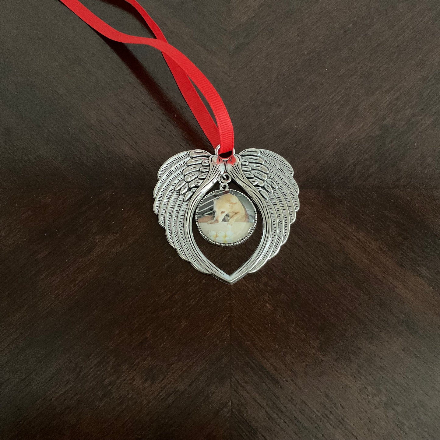 Personalized Memorial Photo Ornament, Angel Wing Ornament, Memory Ornament, Bereavement Ornament, Christmas Sympathy, Angel Wing Memorial