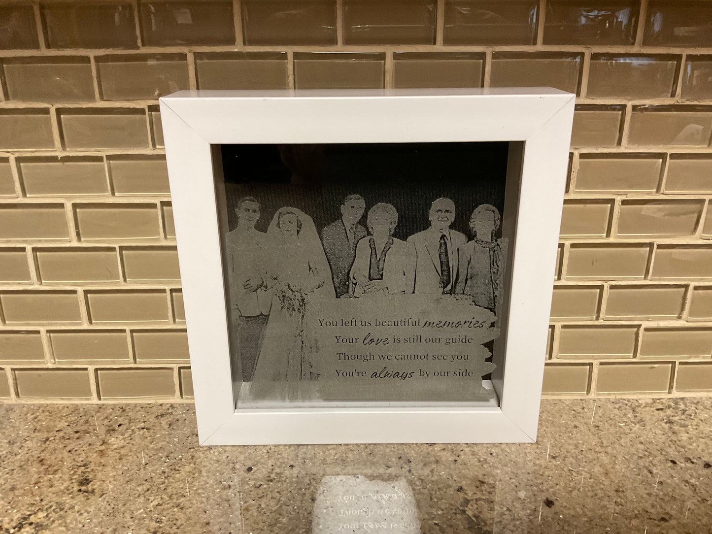 Etched Essence Memorial Shadow Box | Etched Glass Memorial Shadow Box, Custom Sympathy Gift, Personalized Remembrance, Bereavement Gift, Loss of Loved One Tribute, Grief Support